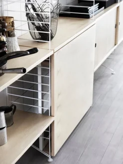 String Furniture String floor panels 200 x 30 cm, 2-pack, white