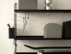 String Furniture String floor panel 85 x 30 cm, 2-pack, black