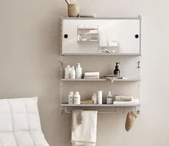 String Furniture String hooks for metal shelf, 5-pack, grey