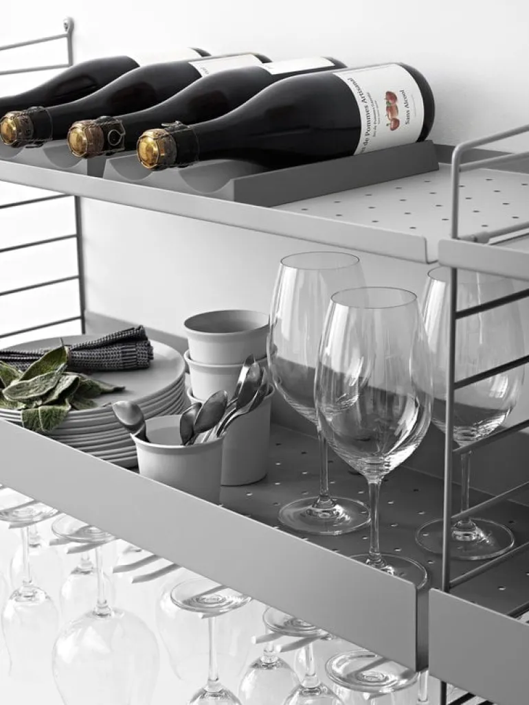 String Furniture String hanger rack 30 cm, 2-pack, black