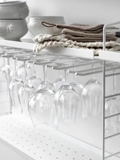 String Furniture String hanger rack 20 cm, 2-pack, grey