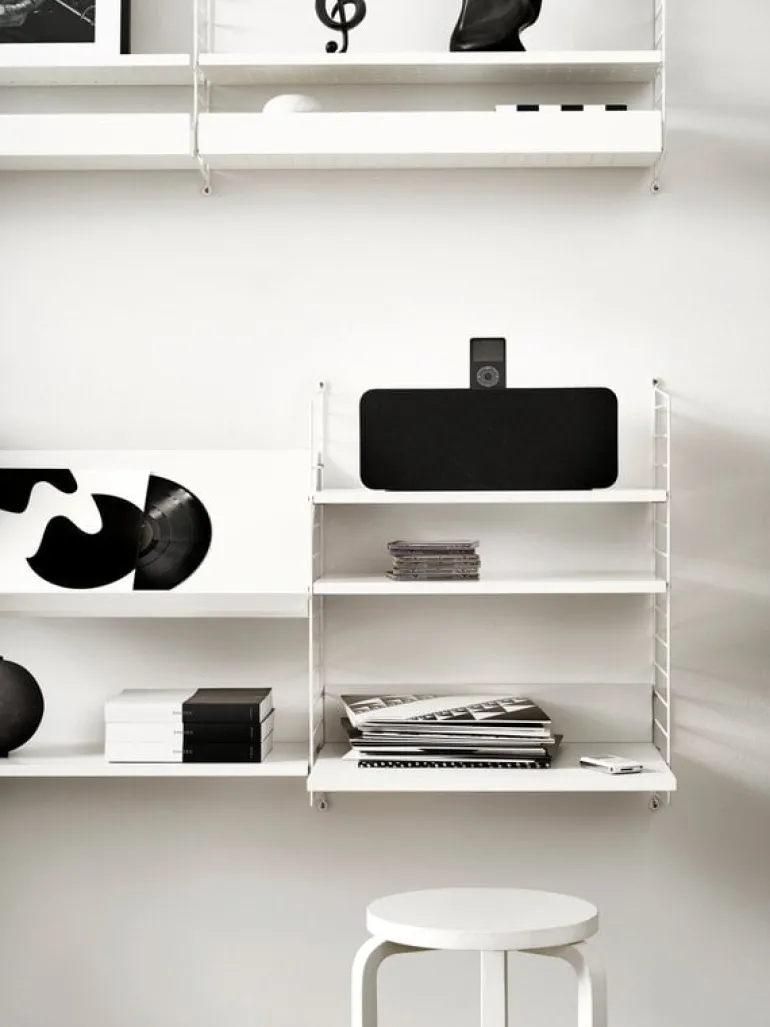 String Furniture String magazine shelf, 58 x 30 cm, white