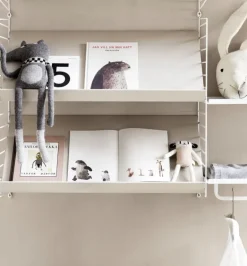 String Furniture String magazine shelf, 58 x 30 cm, beige