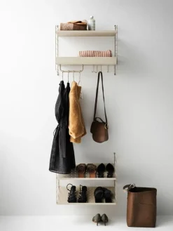 String Furniture String metal shelf 78 x 30 cm, high, beige