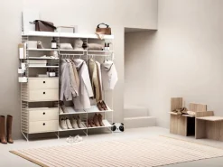 String Furniture String metal shelf, 58 x 30 cm, high, white