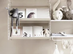 String Furniture String metal shelf, 58 x 30 cm, low, white