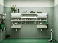 String Furniture String mirror cabinet, white