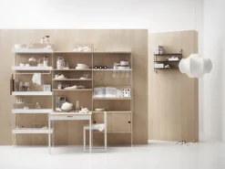 String Furniture String metal shelf, 78 x 30 cm, high, white