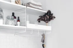 String Furniture String metal shelf, 78 x 30 cm, high, white