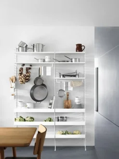 String Furniture String metal shelf, 78 x 30 cm, high, white