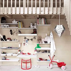 String Furniture String metal shelf, 78 x 30 cm, high, white