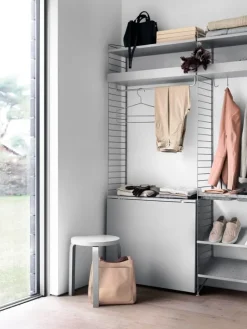 String Furniture String metal shelf, 78 x 30 cm, high, grey