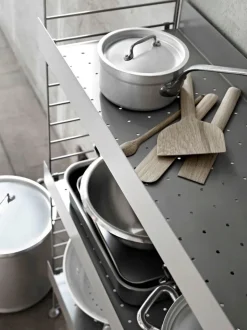 String Furniture String metal shelf, 78 x 30 cm, high, grey