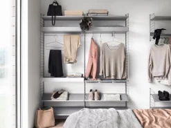 String Furniture String metal shelf, 78 x 30 cm, high, grey