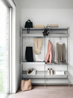 String Furniture String metal shelf, 78 x 30 cm, high, grey