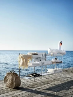 String Furniture String Outdoor shelf 58 x 30 cm, low, galvanized