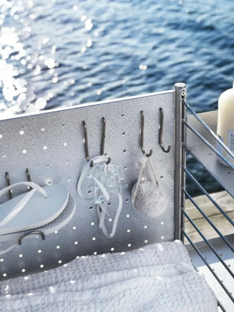 String Furniture String Outdoor back panel, 1 pcs, galvanized