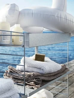 String Furniture String Outdoor shelf 58 x 30 cm, high, galvanized