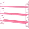 String Furniture String Pocket shelf, metal, fucshia