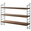 String Furniture String Pocket shelf, walnut - black