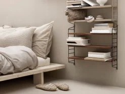 String Furniture String Pocket shelf, walnut - black