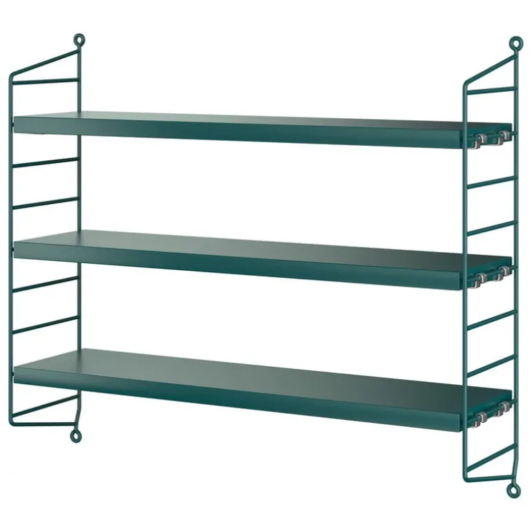 String Furniture String Pocket shelf, Tegnergrön