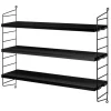 String Furniture String Pocket shelf, black stained ash