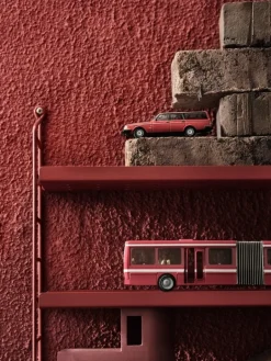 String Furniture String Pocket shelf, metal, Oxtorgsröd