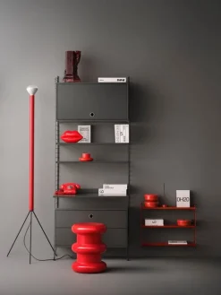 String Furniture String shelf 58 x 30 cm, 3-pack, dark grey