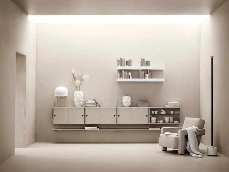 String Furniture String side panel 50 x 20 cm, 2-pack, white