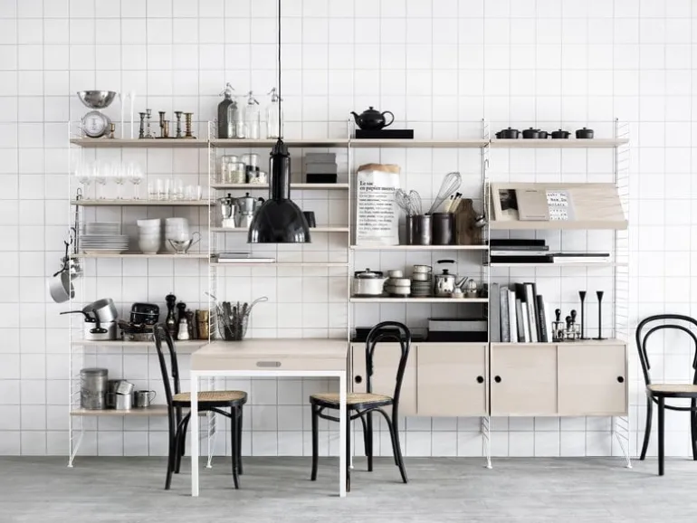 String Furniture String shelf 78 x 30 cm, 3-pack, ash