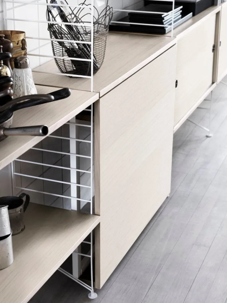 String Furniture String shelf 78 x 30 cm, 3-pack, ash