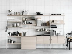 String Furniture String shelf 78 x 30 cm, 3-pack, ash