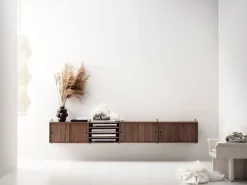 String Furniture String shelf 58 x 30 cm, 3-pack, walnut