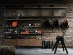 String Furniture String shelf 78 x 30 cm, 3-pack, walnut