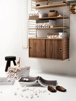 String Furniture String shelf 78 x 30 cm, 3-pack, walnut