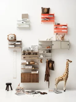 String Furniture String shelf 58 x 30 cm, 3-pack, beige