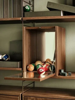 String Furniture String tiny cabinet, 28 x 30 x 38 cm, walnut