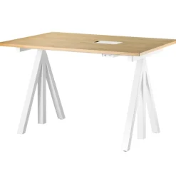 String Furniture String Works height adjustable work desk, 120 cm, oak