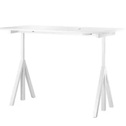 String Furniture String Works height adjustable work desk, 140 cm, white