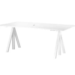 String Furniture String Works height adjustable work desk, 180 cm, white
