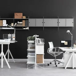 String Furniture String Works height adjustable work desk, 180 cm, oak