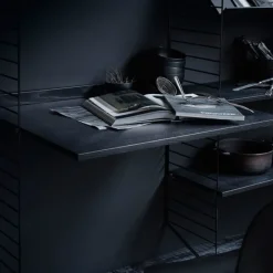 String Furniture String work desk, black stained ash