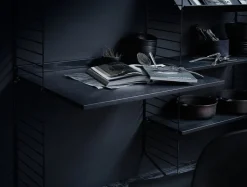 String Furniture String work desk, black stained ash