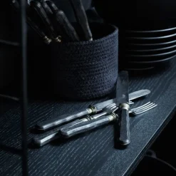 String Furniture String work desk, black stained ash