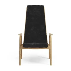 Swedese Lamino easy chair, sheepskin, black