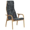 Swedese Lamino easy chair, sheepskin, charcoal