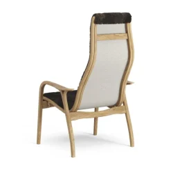 Swedese Lamino easy chair, sheepskin, espresso