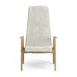 Swedese Lamino easy chair, sheepskin, off-white