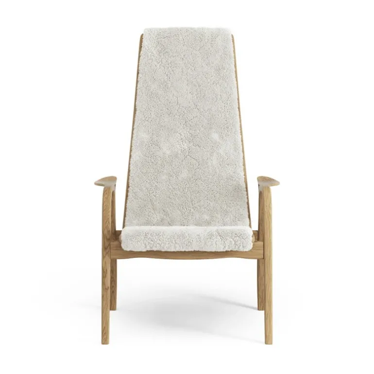 Swedese Lamino easy chair, sheepskin, off-white